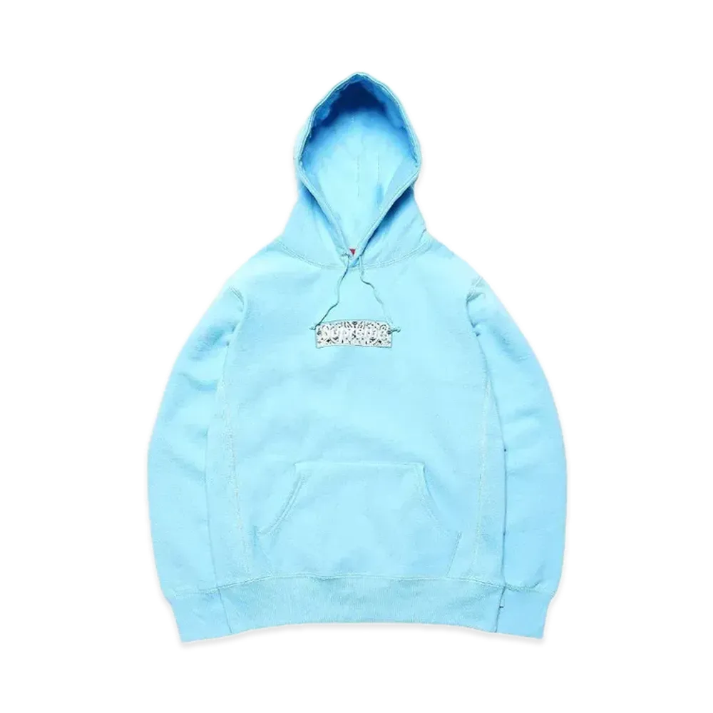 Supreme Bandana Box Logo Hooded Sweatshirt "Blue"