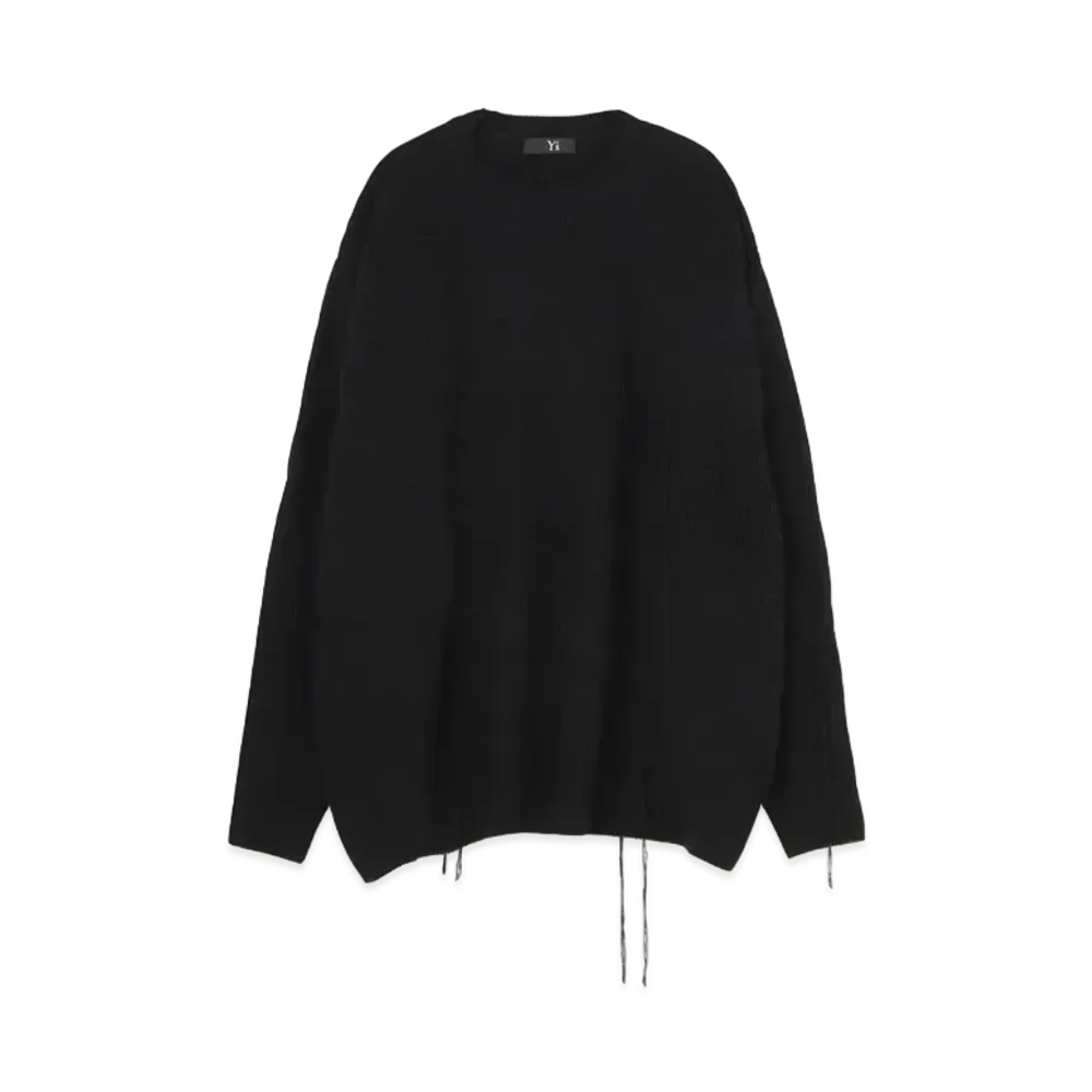 Yohji Yamamoto Y's COTTON ACRYLIC PATCHWORK BIG SWEATER "Black"