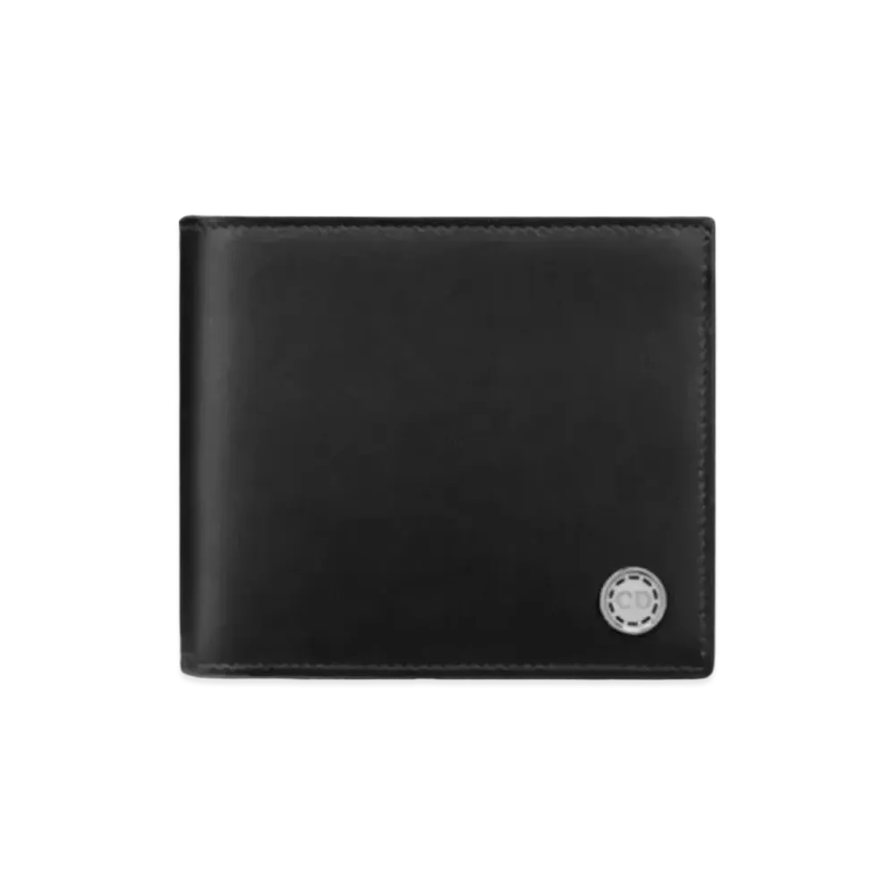 Dior Smooth Cow Leather CD Button Logo Wallet "Black"
