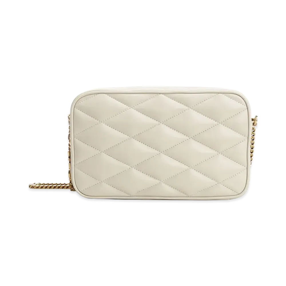 Saint Laurent Women's Quilted Leather Camera Bag "White"