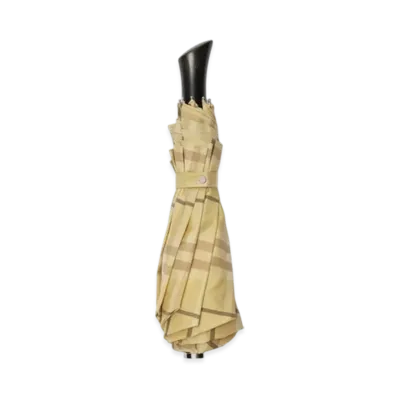 Burberry Check Folding Umbrella "Buff"