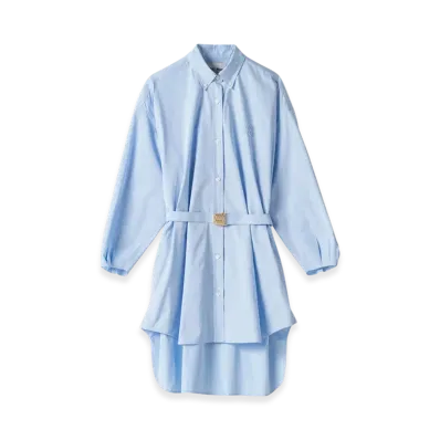 MIU MIU Poplin Shirt Dress "Sky Blue"