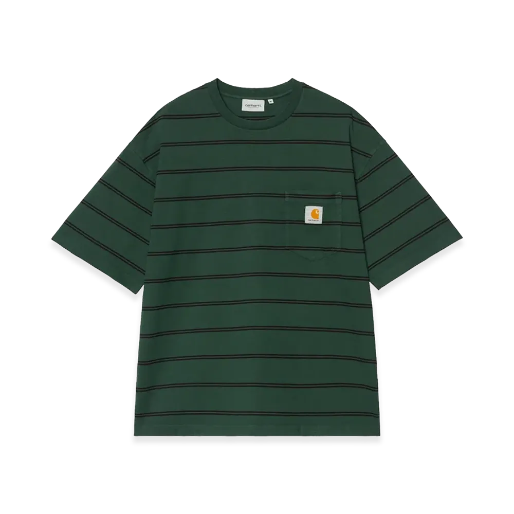 Carhartt WIP S/S Cardona Pocket T-Shirt "Cardona Stripe/Natural/Dark Scarab/Garment Dyed"