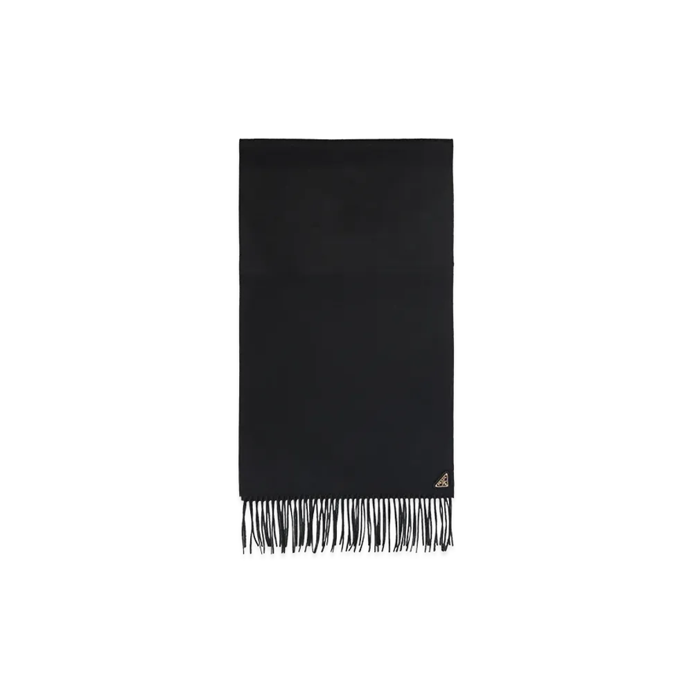 PRADA Women's Silk And Cashmere Scarf "Black"