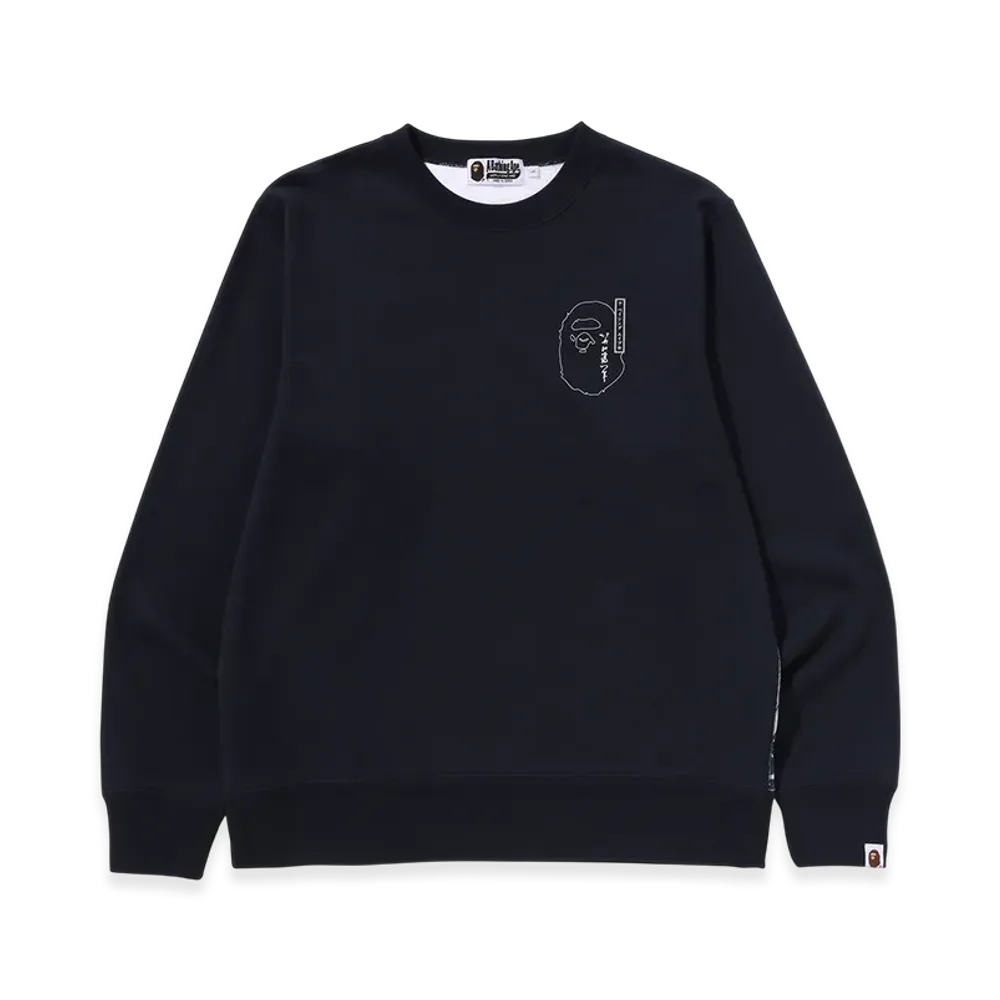 A BATHING APE x UKIYO-E Crewneck #1 "Navy"
