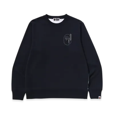 A BATHING APE x UKIYO-E Crewneck #1 "Navy"
