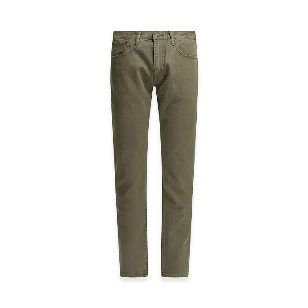RRL Olive Straight-Leg Jeans "Green"