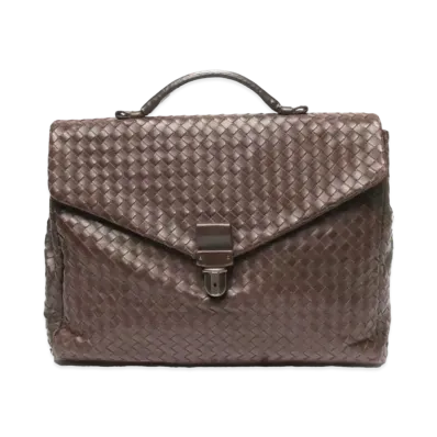 Bottega Veneta Intrecciato Leather Brief Case