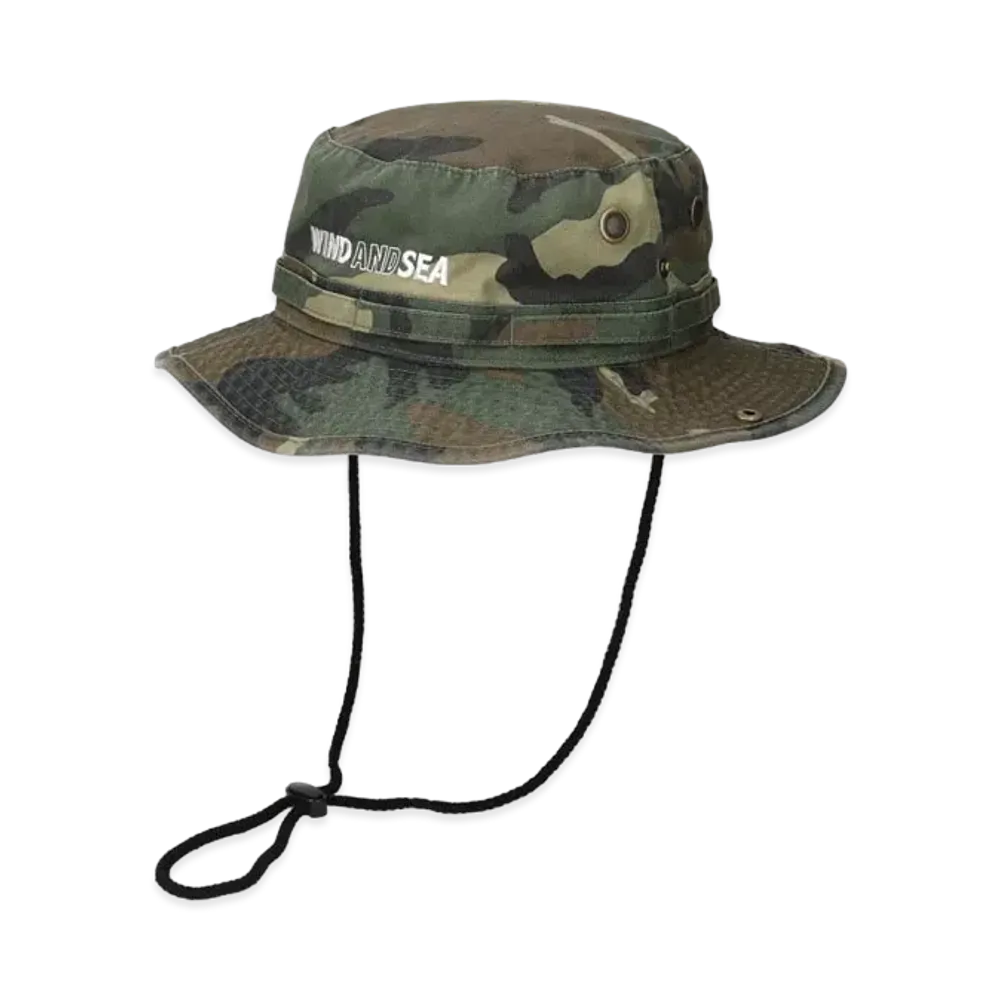 WIND AND SEA Twill Safari Hat "Woodland"