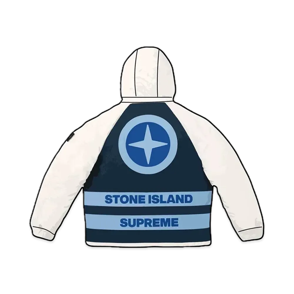 Supreme x Stone Island Reversible Down Puffer Jacket "White"