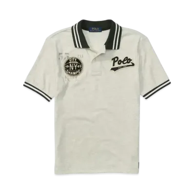 Polo Ralph Lauren Kids Cotton Mesh Baseball Polo "Light Grey"