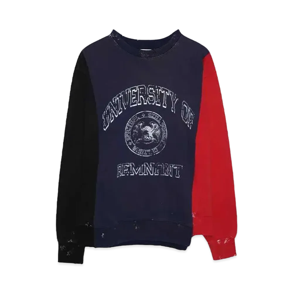 SOMEIT REBULID SWEAT SHIRTS "BLACK/NAVY/RED"