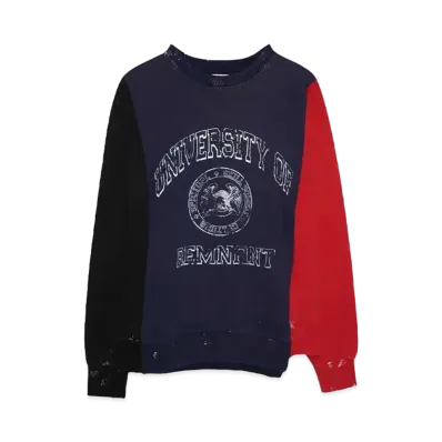 SOMEIT REBULID SWEAT SHIRTS "BLACK/NAVY/RED"