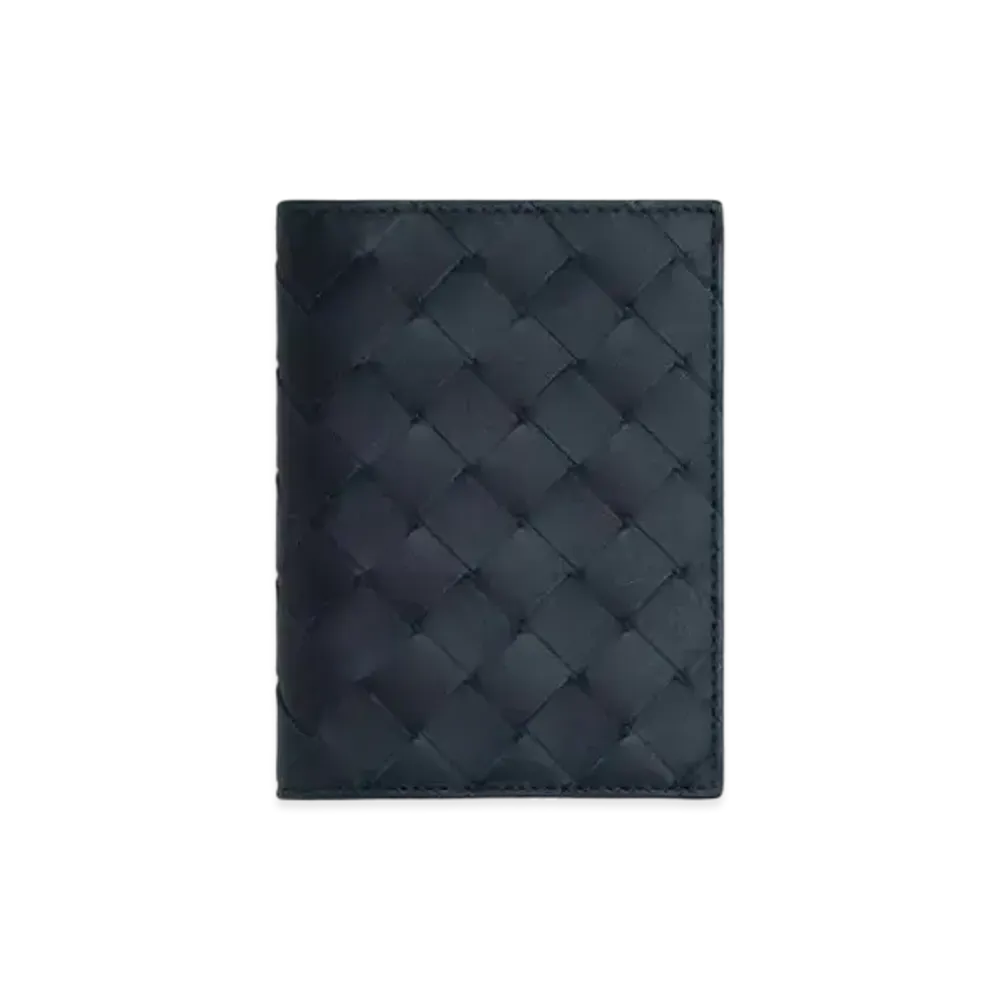 Bottega Veneta Intrecciato Calfskin Bi-fold Flap Wallet "Space/Cob"