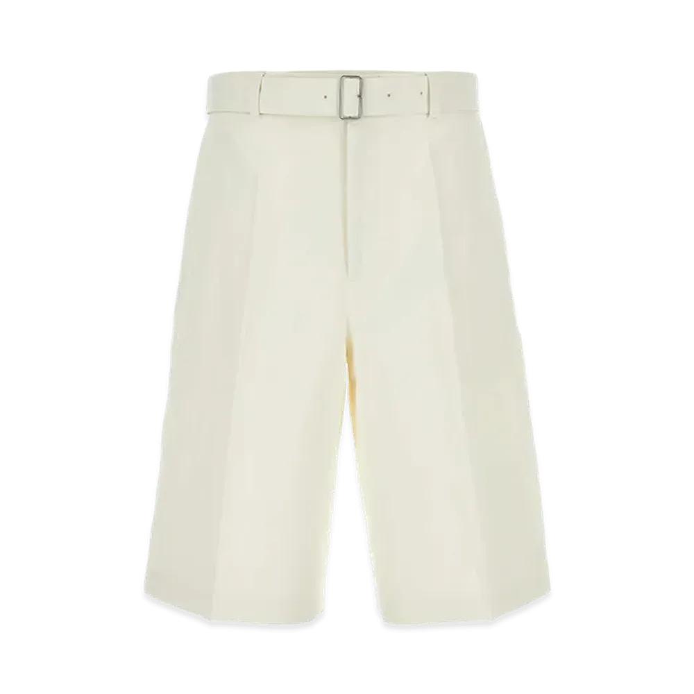 Jil Sander Linen Bermuda Shorts "White"