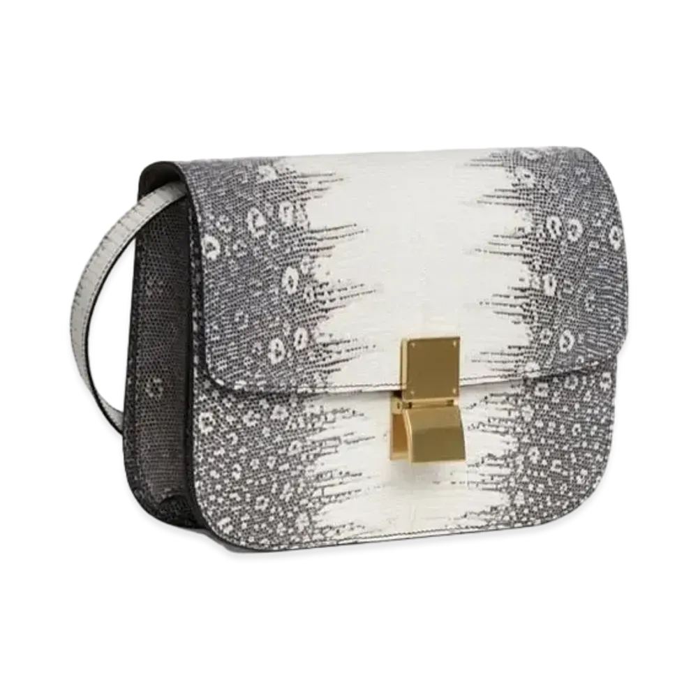 CELINE Medium Classic Bag in Lizard "Natural"