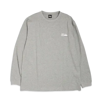 FIRST DOWN Logo L/S Tee Cotton Jersey "Grey"