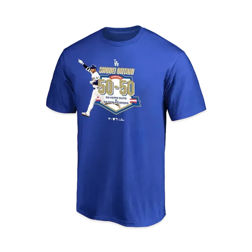MLB Los Angeles Dodgers Shohei Ohtani 50-50 Club Achievement T-shirt "Blue"