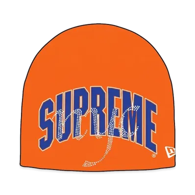 Supreme New Era Rhinestone Beanie "Orange"