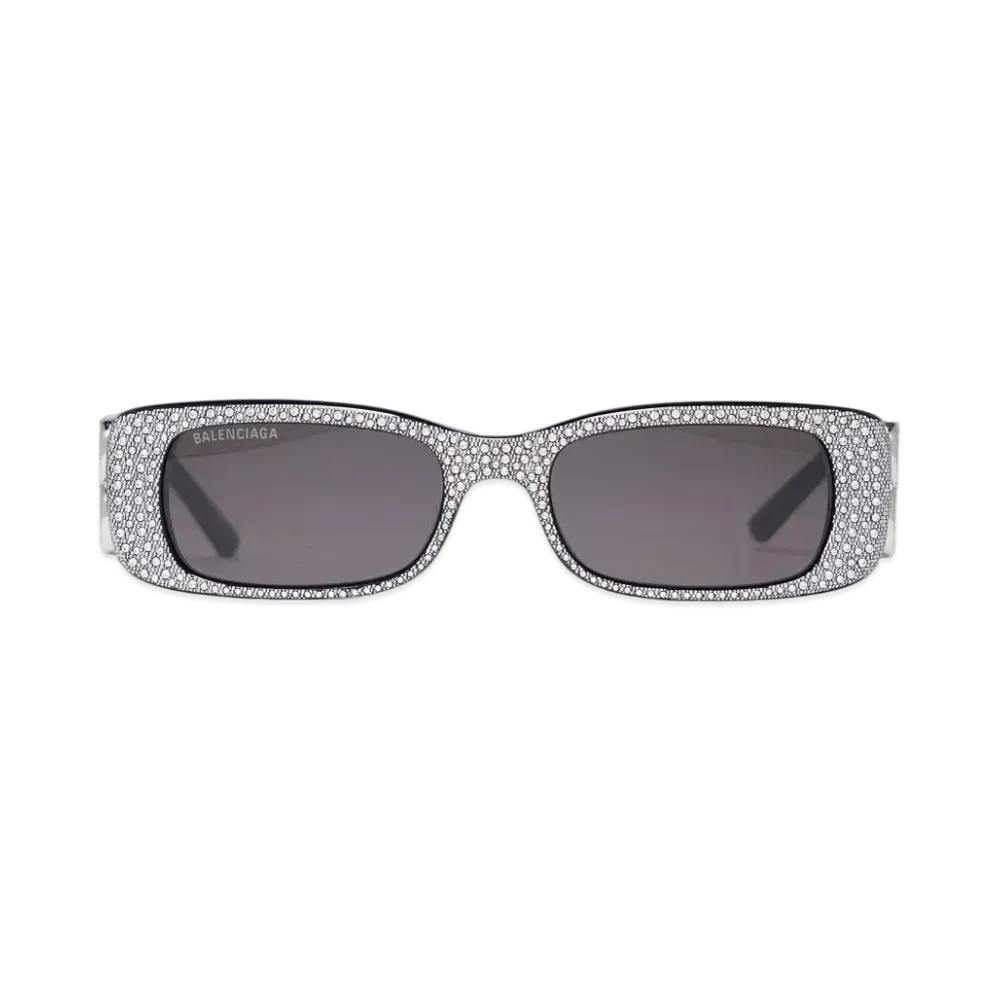 BALENCIAGA BB0096S-013 Front: "CrystalBlack" Temple: "CrystalBlack" Lens: "Gray"