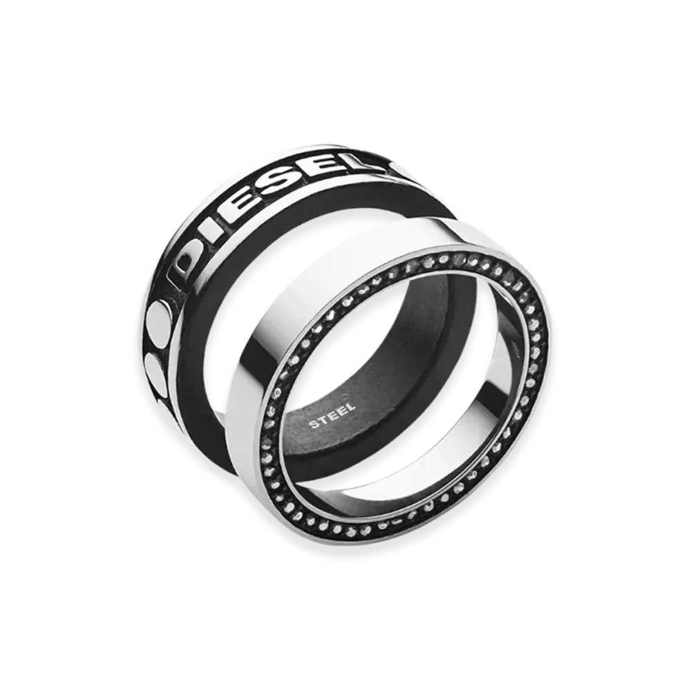 Diesel Dx1170 Jewelry Rings "Silver Black"