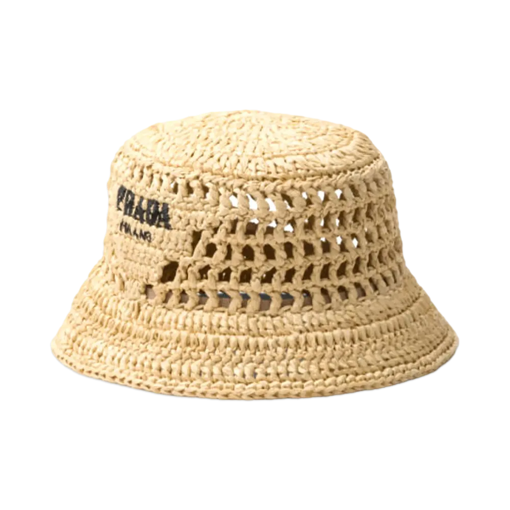 PRADA Crochet Bucket Hat "Natural"