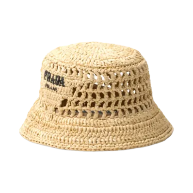PRADA Crochet Bucket Hat "Natural"