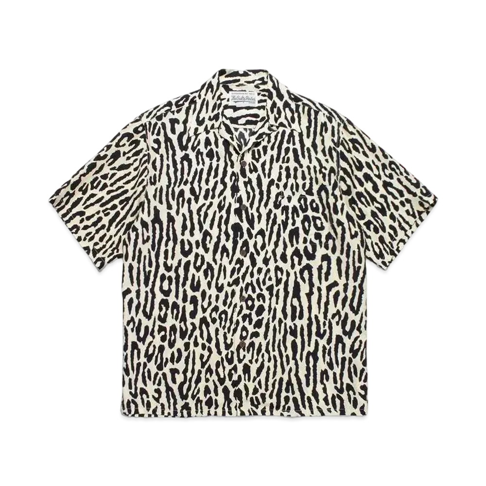 WACKO MARIA PARADISE TOKYO Summer Festival Leopard Open Collar Shirt "Yellow"