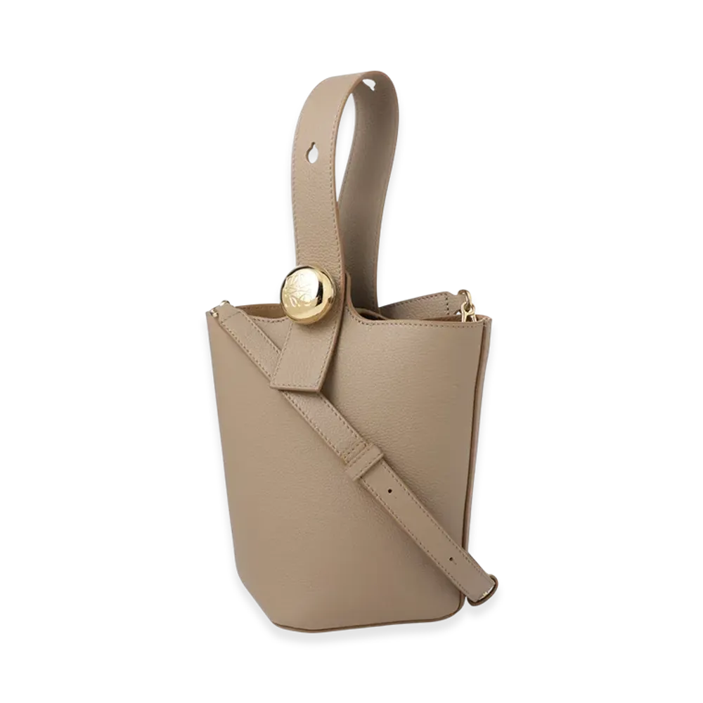 LOEWE Pebble Bucket Bag Mini "Sand"