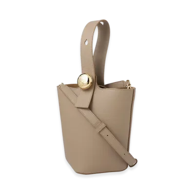 LOEWE Pebble Bucket Bag Mini "Sand"