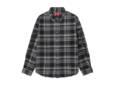 Supreme Old English Plaid Flannel Shirt "Black"