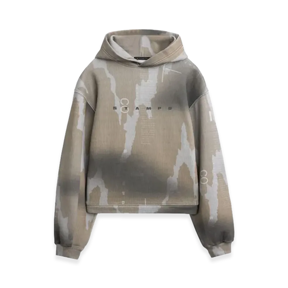 STAMPD Ikat Camo Cropped Hoodie "Camouflage"