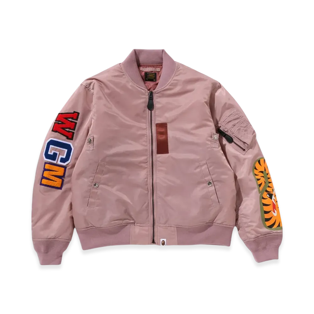 A BATHING APE Shark Ma-1 "Pink"