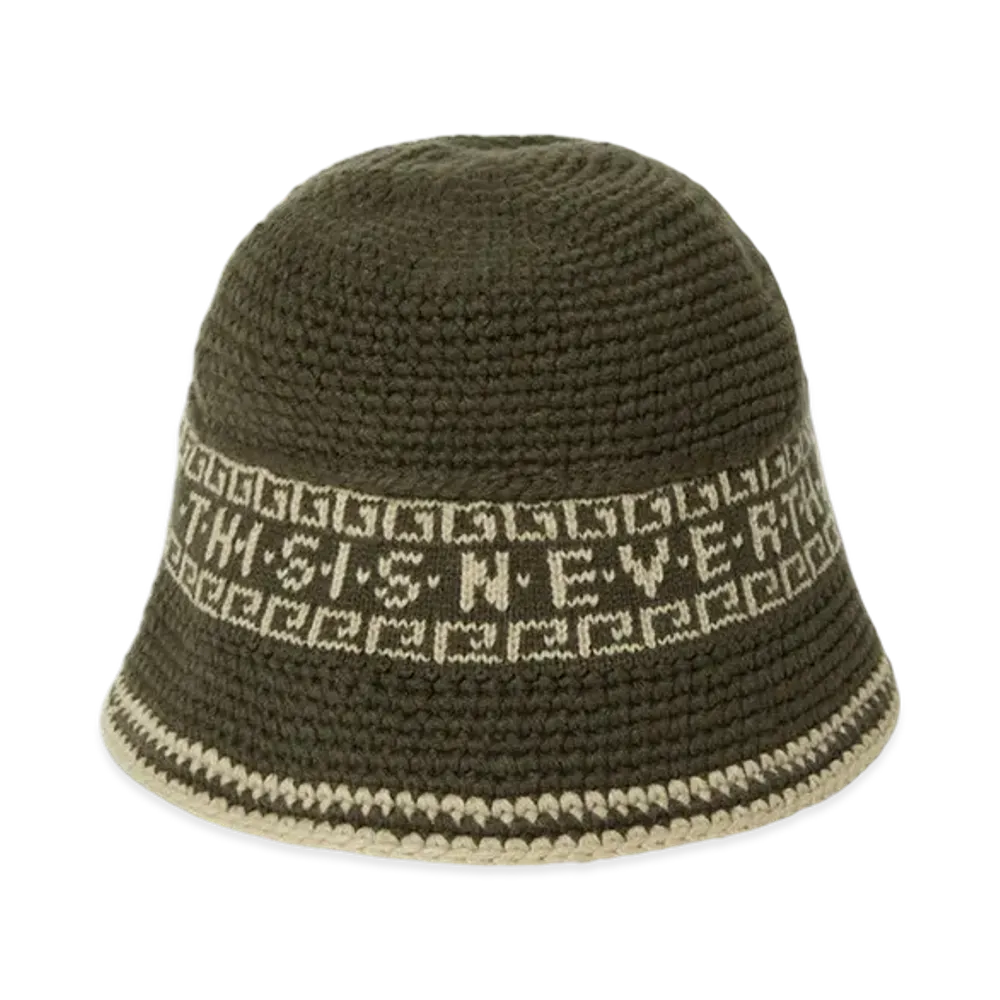 thisisneverthat Crochet Bucket Hat "Olive"