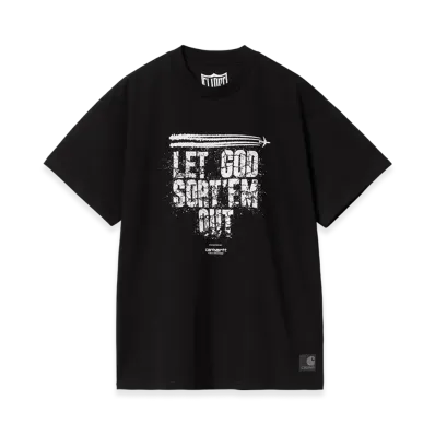 Carhartt WIP x CLIPSE S/S Clipse Let God Sort'Em Out T-Shirt "Black/White"
