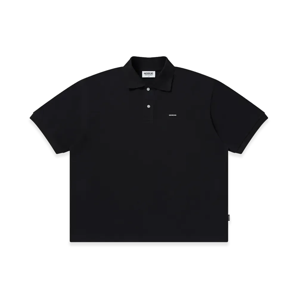 Mercedes Anchor inc. Bold Logo Patched Polo Shirt "Black"