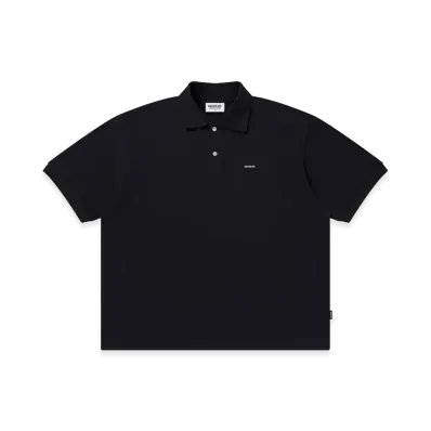 Mercedes Anchor inc. Bold Logo Patched Polo Shirt "Black"