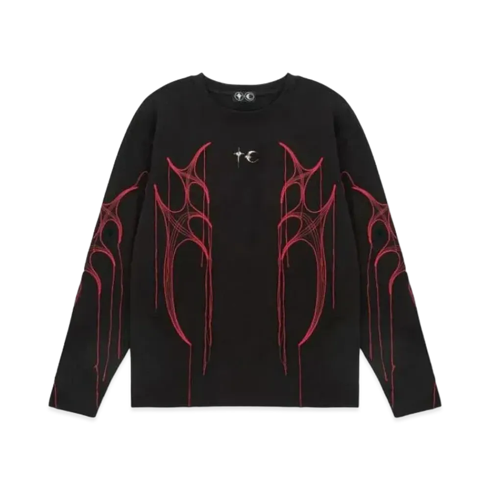THUG CLUB Tribal Tree Sleeve "Black Red"