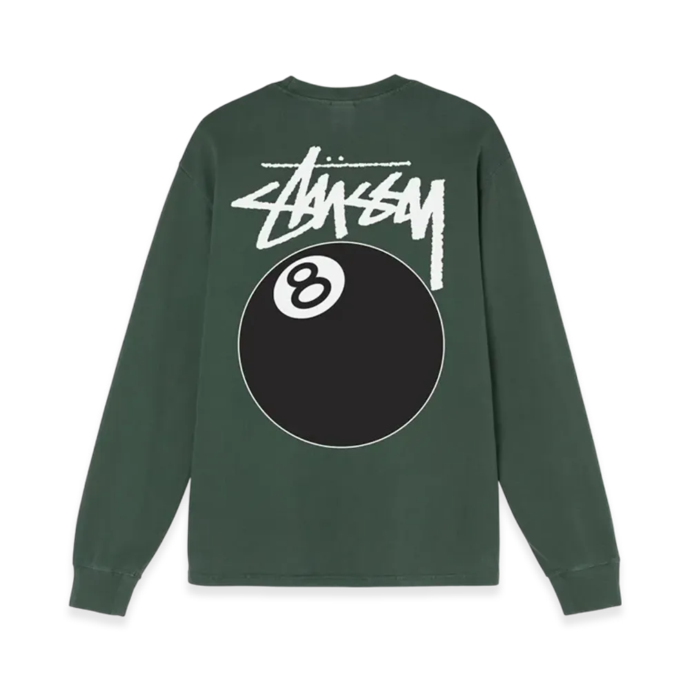 Stussy 8 Ball Pigment Dyed LS Tee "Pine"