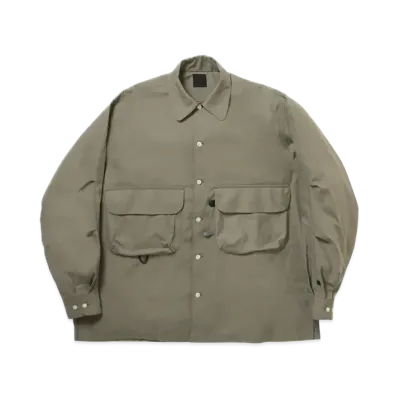 DAIWA PIER39 Tech Sports Open Collar Shirt L/S "Wolf Gray"