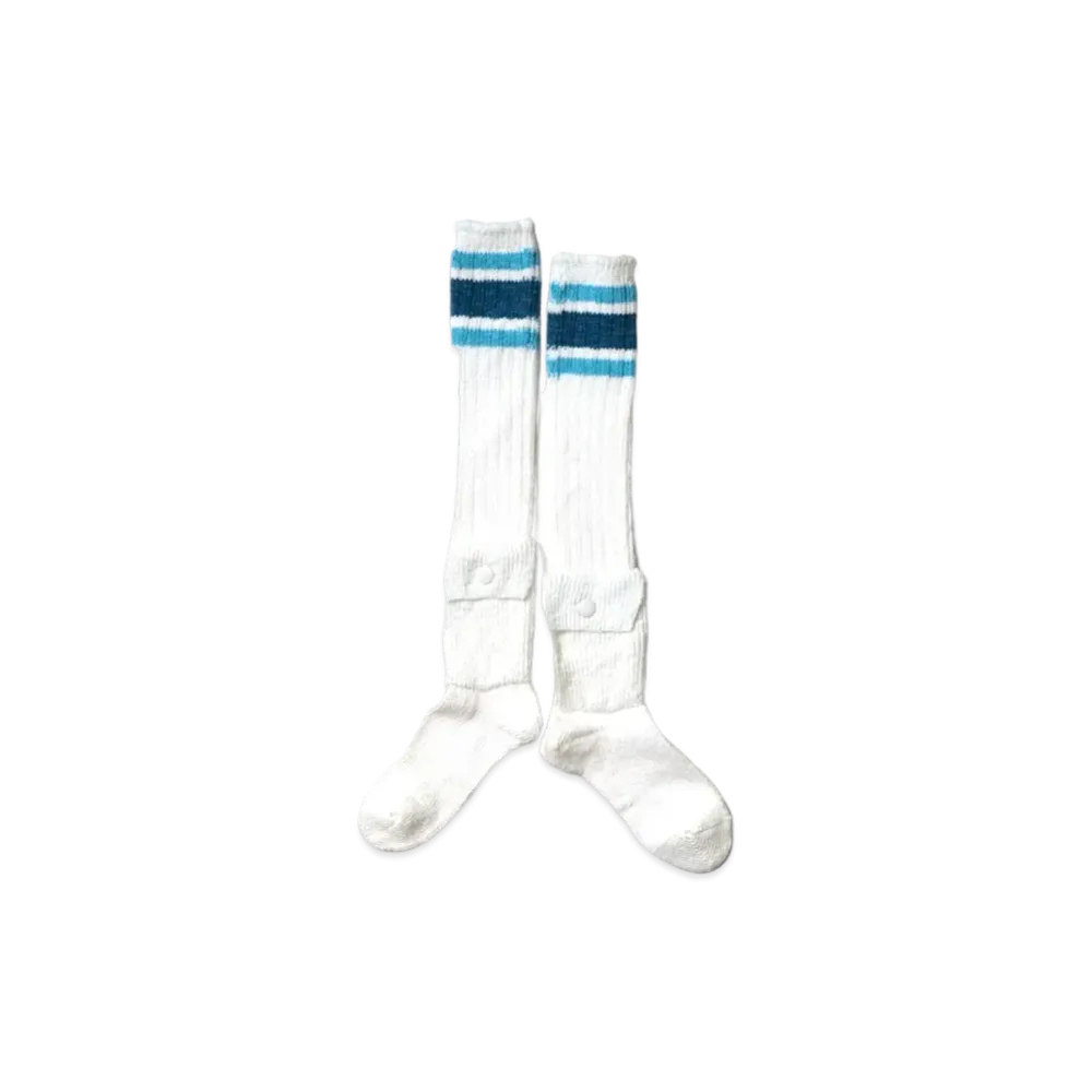 KAPITAL 56 Cotton Alpine Skaters Knee High "White"