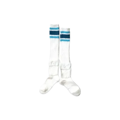 KAPITAL 56 Cotton Alpine Skaters Knee High "White"