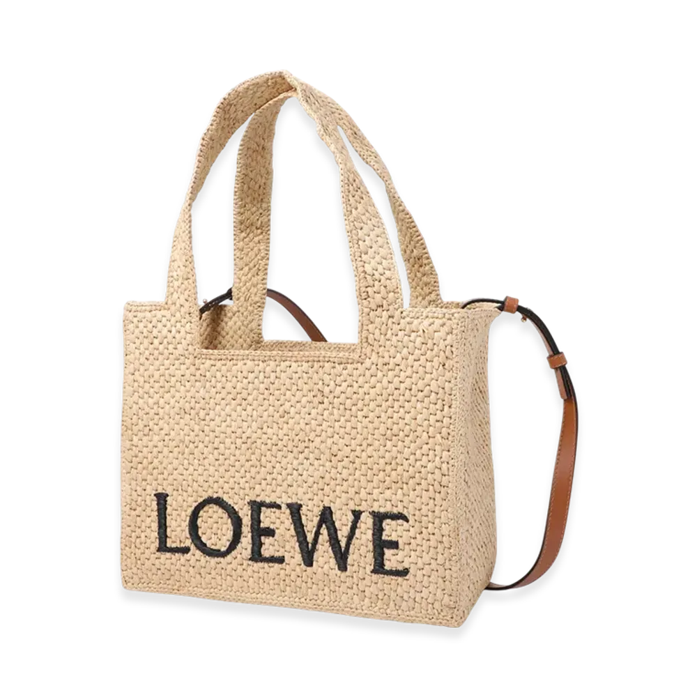 LOEWE Font Tote Medium Bag "Natural"