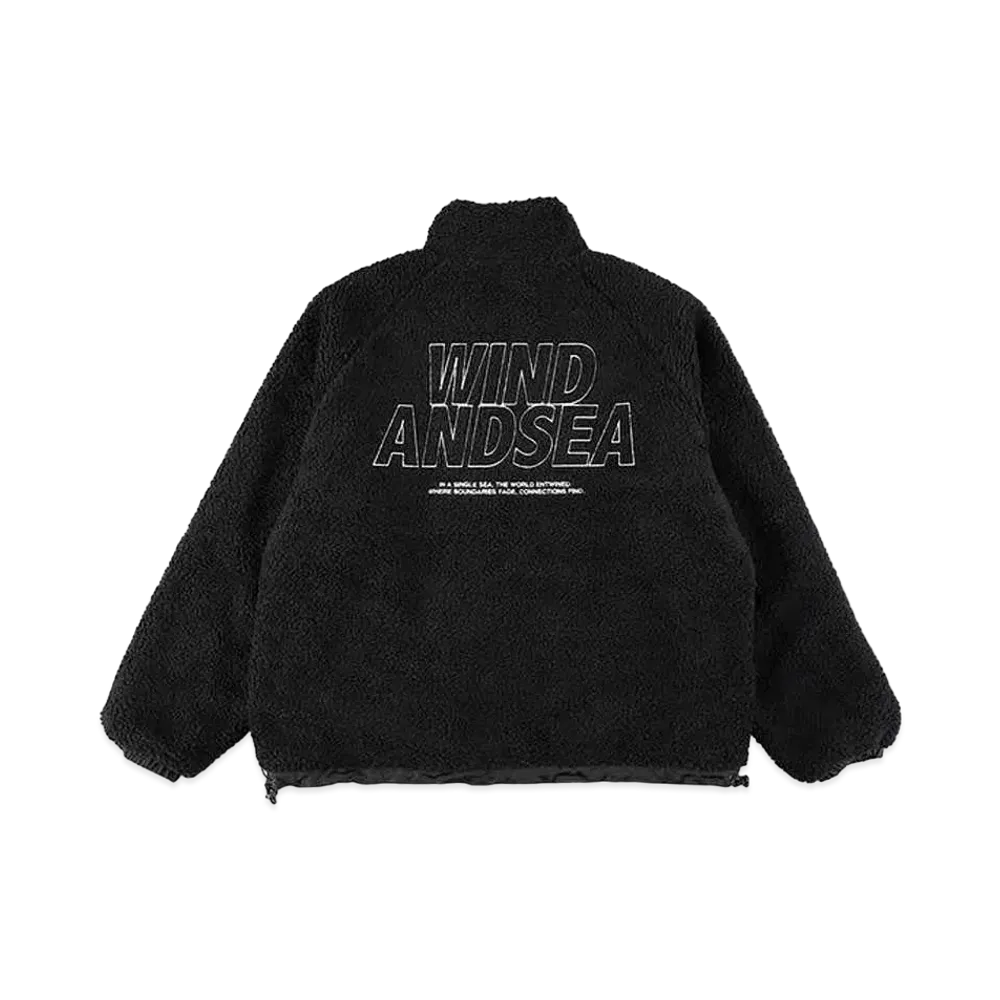 WIND AND SEA Wind Reversible Fleece Jacket "Black"