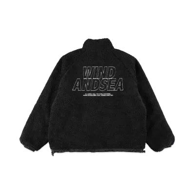 WIND AND SEA Wind Reversible Fleece Jacket "Black"