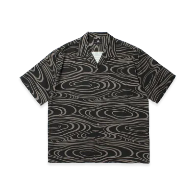 APHRODITEGANG GAKKIN x BUDSPOOL Uzumaru Hawaiian Shirt "Black"