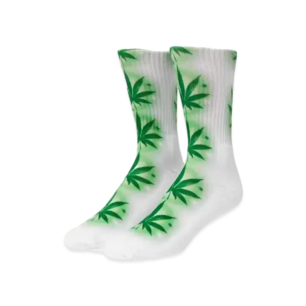 HUF Spring 24 Airbrush Digital Plantlife Socks "White"