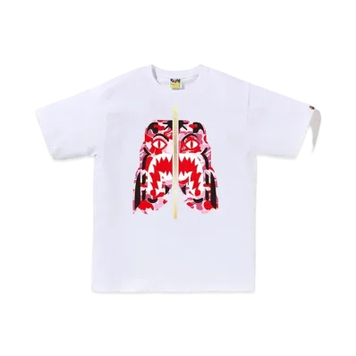 A BATHING APE ABC Camo Tiger Tee "White/Pink"