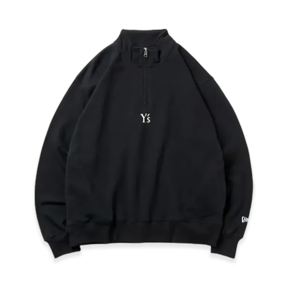 NEW ERA x Y's FW25 Fleece Oversized Sweat Half-Zip "Black"