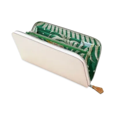Hermes Azap Silk'In Long Veau Epsom/Silk "Cle/Vertigo/Silver"